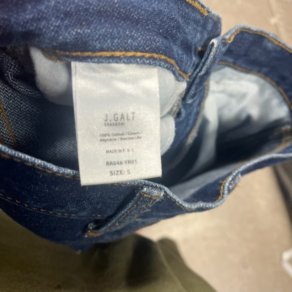 NEW! Brandy Melville John GALT Taper Straight Dark Wash 100% Cotton 24 W 26L - Picture 10 of 12